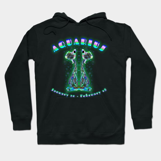 Aquarius 7b Black Hoodie by Boogie 72